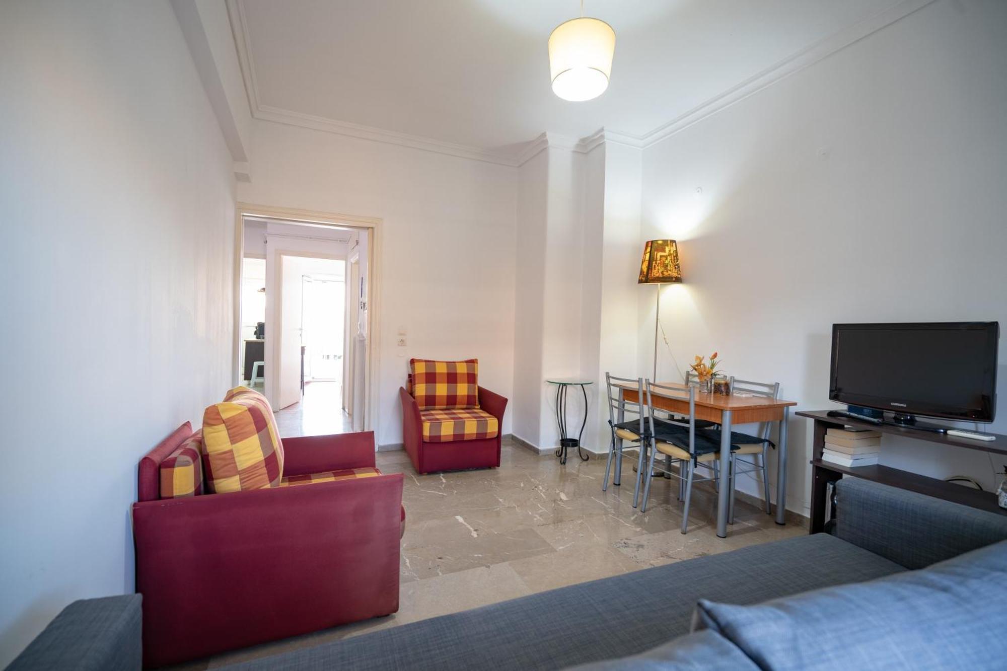 Dimotiko Theatro Metro St. 1 Bedroom 4 Pers. Flat Piraeus Bagian luar foto